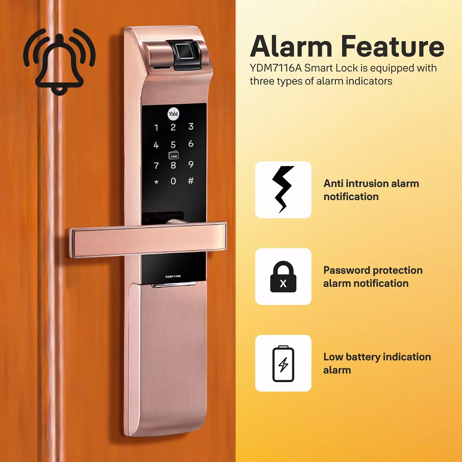 Yale YDM 4109A Black Yale YDM 7116A RB 3