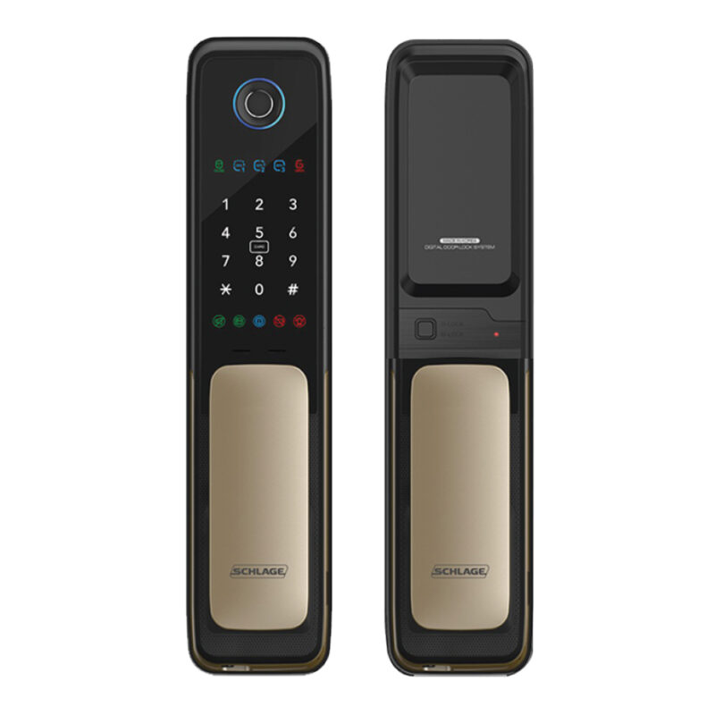Khoá Cửa Wifi Khoa Dien Tu Van Tay SCHLAGE S 7100F Mau vang