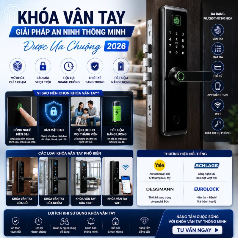 Khóa Vân Tay – Giải Pháp An Ninh Thông Minh Được Ưa Chuộng Khoa van tay