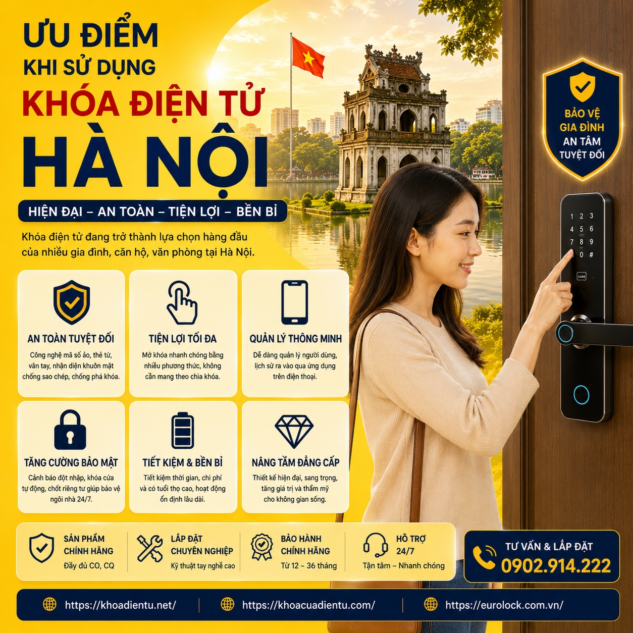 uu diem khi su dung khoa dien tu ha noi